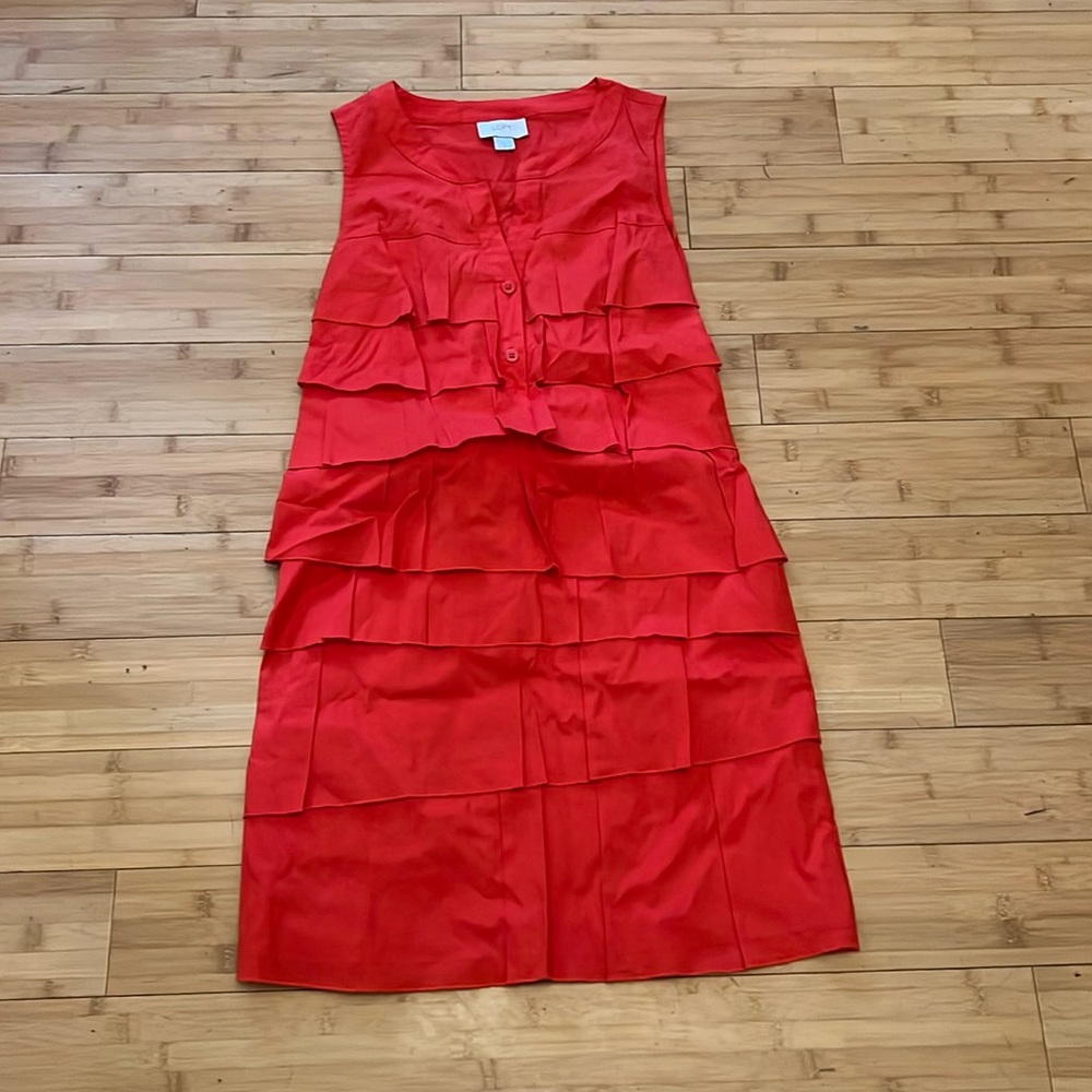 Loft ruffle sleeveless dress